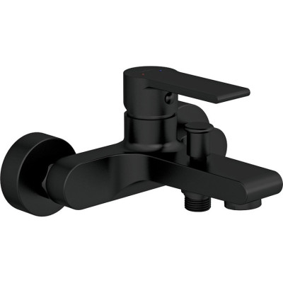 Смеситель для ванны CITY с лейкой черный